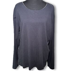 J. Jill Blue Long Sleeve Relaxed Blouse